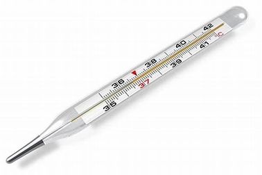Thermomètre à mercure médical diplômée par OIN avec le verre et le matériel de Mercury