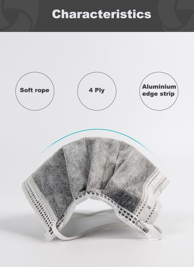 Respirateur de filtre à usage unique de carbone, poids léger de masque de poussière de filtre de carbone